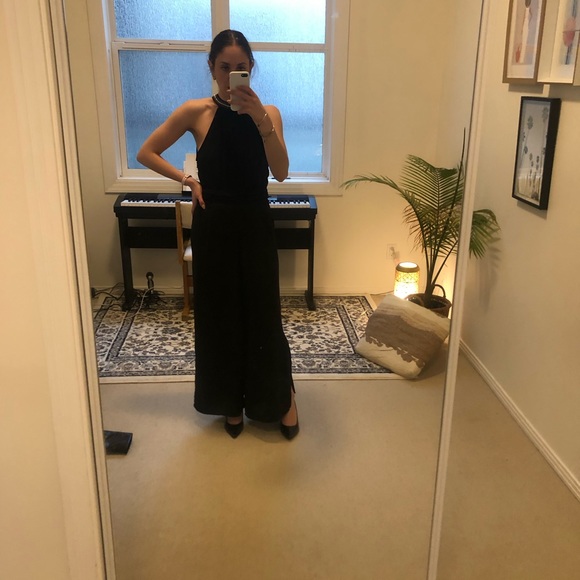 Zara Pants - Zara Black Halter Jumpsuit